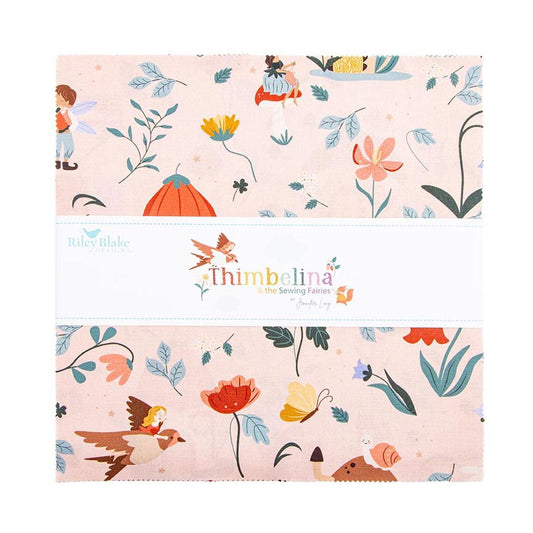Thimbelina & The Sewing Faries 10" Stacker 42-Piece Precut Bundle 10-16860-42 - Riley Blake Quilting Cotton Fabric