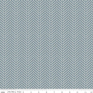Image of Let's Wander Prairie Grass Sky quilting cotton fabric by Casey Cometti for Riley Blake Designs. Features leaves on a gray background. Cute Little Fabric Shop