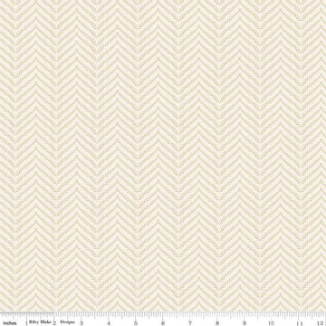 Image of Let's Wander Prairie Grass Cream quilting cotton fabric by Casey Cometti for Riley Blake Designs. Features leaves on a cream background. Cute Little Fabric Shop