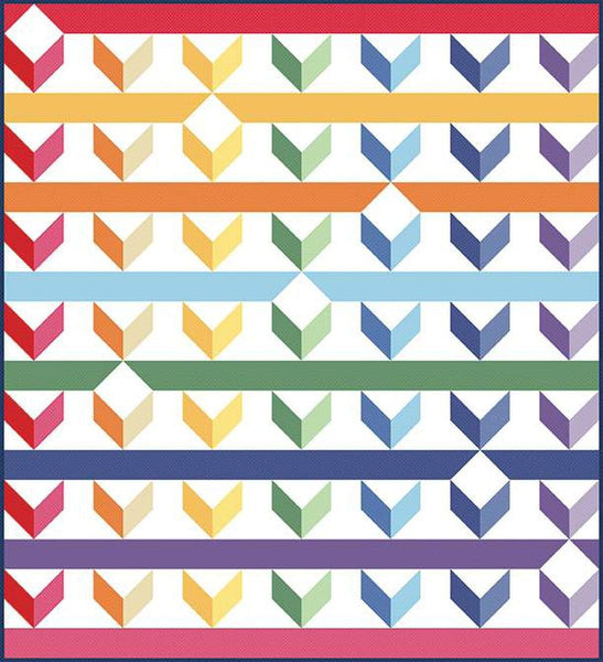 SALE Seven Boxes Quilt PATTERN P205 by American Jane Patterns - Riley Blake Designs - INSTRUCTIONS Only - Pieced Chevron