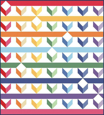 SALE Seven Boxes Quilt PATTERN P205 by American Jane Patterns - Riley Blake Designs - INSTRUCTIONS Only - Pieced Chevron