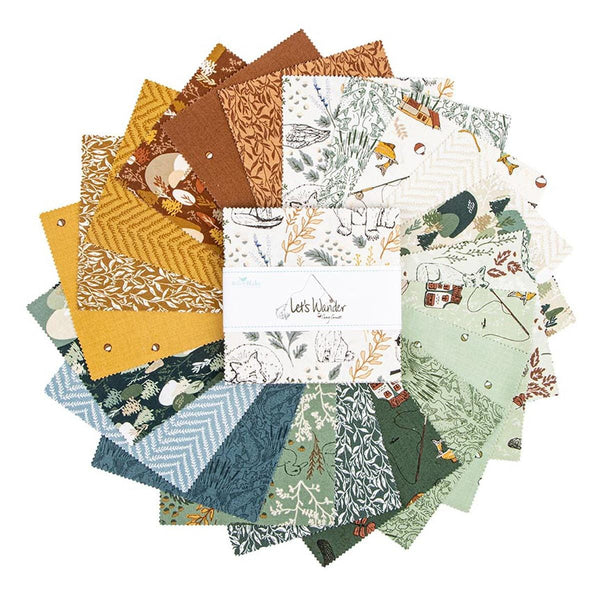 SALE Let's Wander 5" Stacker Bundle 5-16880-42 - Riley Blake Designs - 42 piece Precut Pre cut - Quilting Cotton Fabric