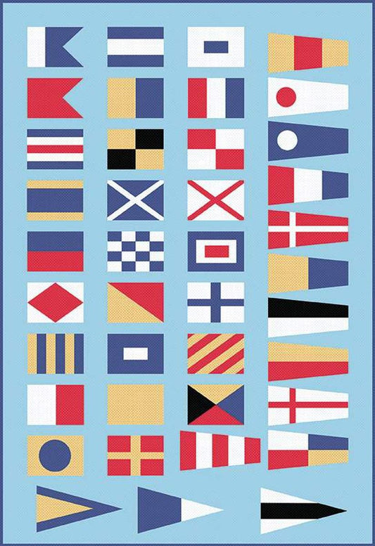 Nautical Flags Quilt PATTERN P205 - American Jane Patterns - Riley Blake Designs - INSTRUCTIONS Only - Assorted Flags