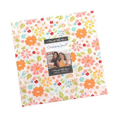Delightfully Yours Layer Cake 10" 37700LC Stacker Bundle - Moda Fabrics - 42 piece Precut Pre cut - Floral Flowers - Quilting Cotton Fabric