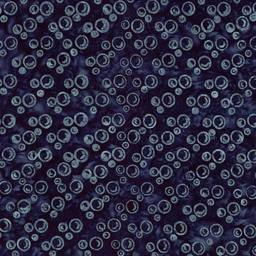 Image of Expressions Batiks Radiant Flourish Midnight quilting cotton fabric by The RBD Designers for Riley Blake Designs. Features bubbles on a black background. Cute Little Fabric Shop