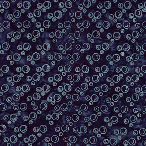 Image of Expressions Batiks Radiant Flourish Midnight quilting cotton fabric by The RBD Designers for Riley Blake Designs. Features bubbles on a black background. Cute Little Fabric Shop