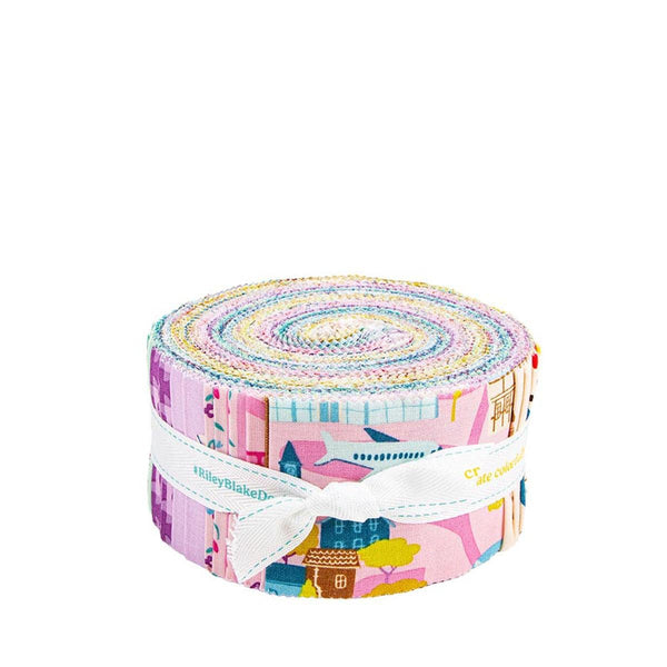 SALE The Genesis of a Journey 2.5-Inch Rolie Polie Jelly Roll 40 pieces - Riley Blake Designs - Precut Bundle - Quilting Cotton