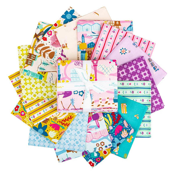 SALE The Genesis of a Journey Fat Quarter Bundle 15 pieces - Riley Blake Designs - Pre cut Precut - Quilting Cotton Fabric