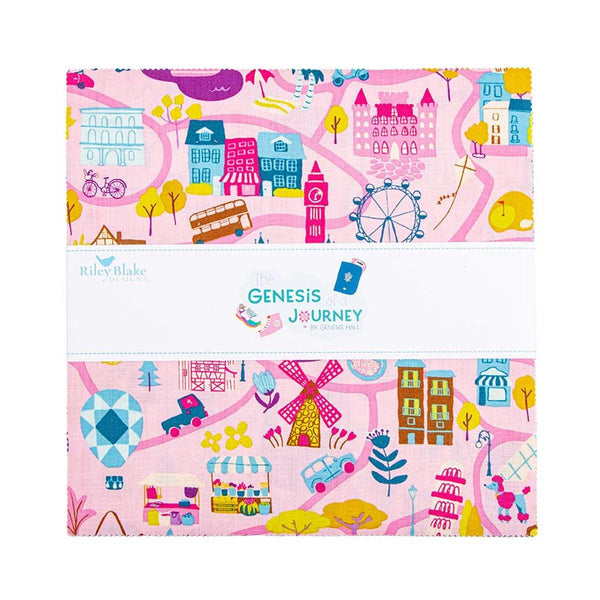 SALE The Genesis of a Journey 10" Stacker Bundle - Riley Blake Designs - 42 piece Precut Pre cut - Quilting Cotton Fabric