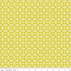 Image of The Genesis of a Journey Patchwork Piazza Citrine quilting cotton fabric by Genesis Hall for Riley Blake Designs. Features squares on a yellow background. Cute Little Fabric Shop