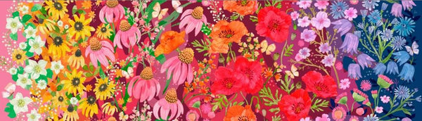 Superbloom Wildflowers 48780 Jewel - Moda Fabrics - Flowers Floral Blossoms Ombre - Quilting Cotton Fabric