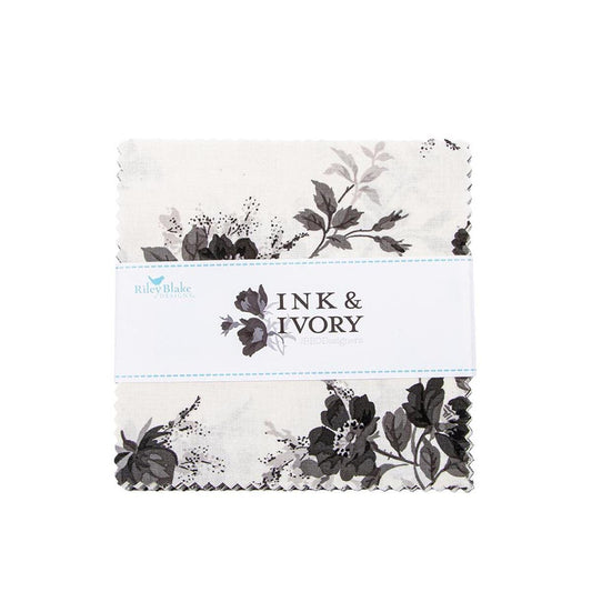 Ink & Ivory Charm Pack 5" Stacker Bundle 5-16910-42 - Riley Blake Designs - 42-Piece  - Quilting Cotton Fabric