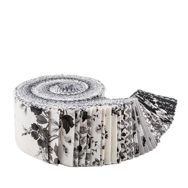 SALE Ink & Ivory 2.5-Inch Rolie Polie Jelly Roll 40 pieces - Riley Blake Designs - Precut Bundle - Quilting Cotton Fabric