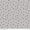 Image of Ivory & Ink Ditsy Gray quilting cotton fabric by The RBD Designers for Riley Blake Designs. Features flowers on a gray background. Cute Little Fabric Shop