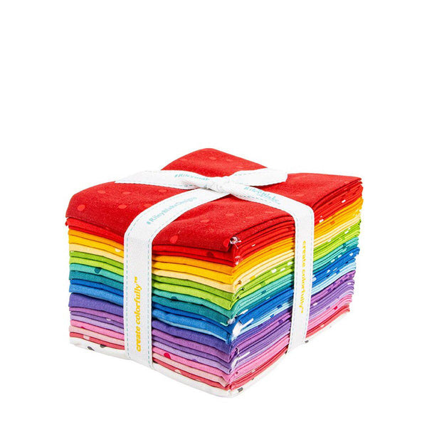 On the Dot Fat Quarter Bundle 21 pieces - Riley Blake Designs - Pre cut Precut - Polka Dots - Quilting Cotton Fabric