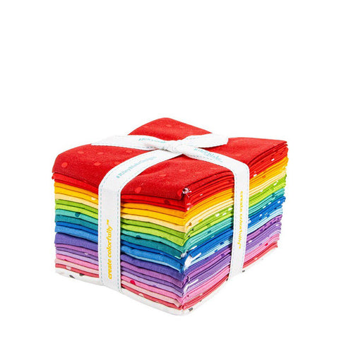 On the Dot Fat Quarter Bundle 21 pieces - Riley Blake Designs - Pre cut Precut - Polka Dots - Quilting Cotton Fabric