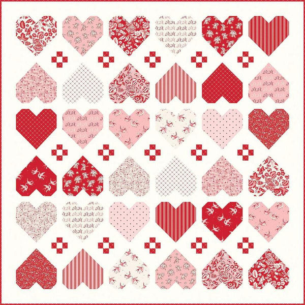 SALE Heartwarming Quilt KT-16980 - Riley Blake Designs - Box Quilt Kit Pattern - Letters to Cupid - Quilting Cotton Fabric