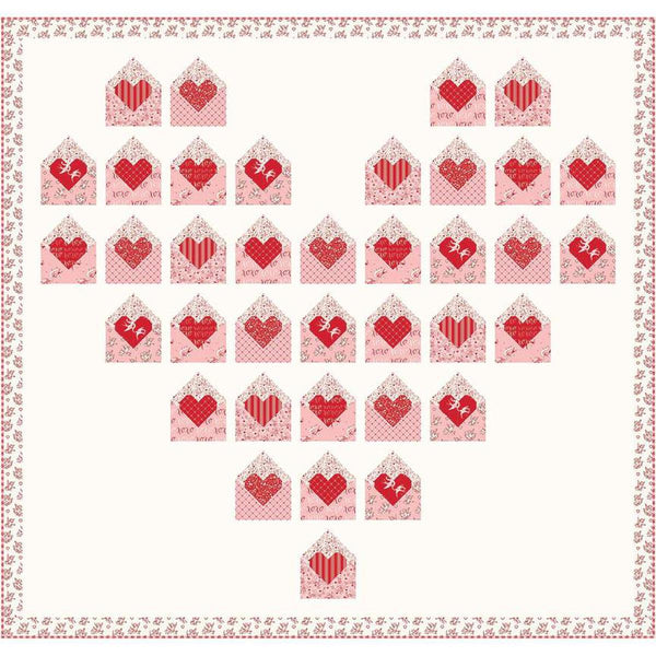 SALE Pen Pals Quilt PATTERN P180 by Wendy Sheppard - Riley Blake Designs - INSTRUCTIONS Only - Valentine's Day Quilt