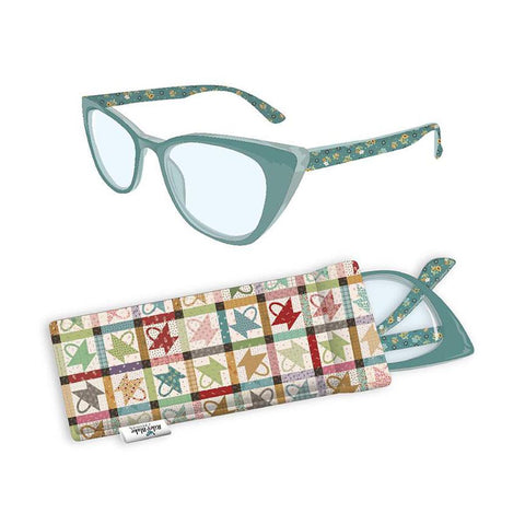 SALE Lori Holt +3.00 Stitchy Readers Vintage Style ST-43603 - Riley Blake Designs - Reading Glasses Soft Case