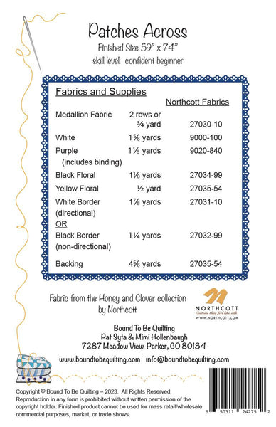 SALE Patches Across Quilt PATTERN P236 by Bound To Be Quilting - Riley Blake Design - INSTRUCTIONS Only - Confident Beginner