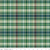 Image of Plaid-Venture Club Fisher Green quilting cotton fabric by by the RBD Designers for Riley Blake Designs. Features plaid on a green background. Cute Little Fabric Shop