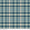 Image of Plaid-Venture Club Fisher Blue quilting cotton fabric by by the RBD Designers for Riley Blake Designs. Features plaid on a blue background. Cute Little Fabric Shop