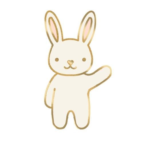 Needle Minder Bunny RS-7081 by Ruby Star Society - Moda Fabrics - Enamel Magnet Rabbit Bunny Needle Holder