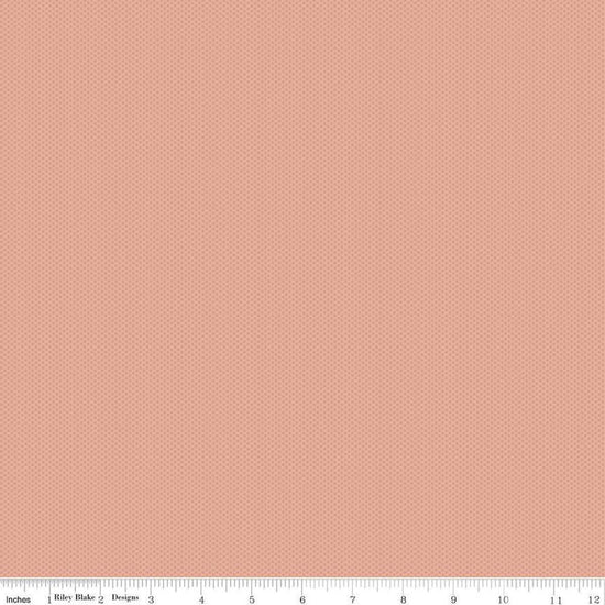 Image of Poparazzi Mellow Rose quilting cotton fabric by The RBD Designers for Riley Blake Designs. Features squares on a pink background. Cute Little Fabric Shop