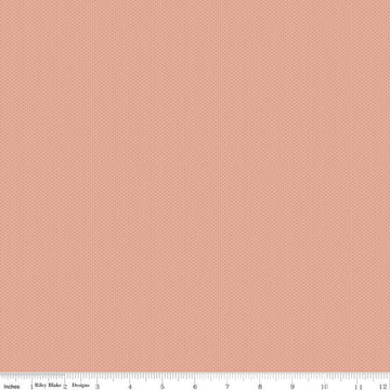 Image of Poparazzi Mellow Rose quilting cotton fabric by The RBD Designers for Riley Blake Designs. Features squares on a pink background. Cute Little Fabric Shop
