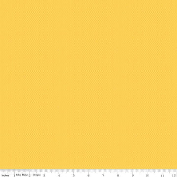 Image of Poparazzi Riley Yellow quilting cotton fabric by The RBD Designers for Riley Blake Designs. Features squares on a yellow background. Cute Little Fabric Shop