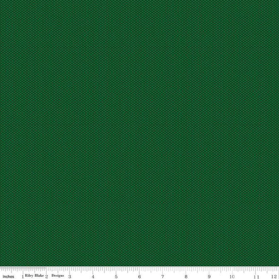 Image of Poparazzi Christmas Green quilting cotton fabric by The RBD Designers for Riley Blake Designs. Features squares on a green background. Cute Little Fabric Shop