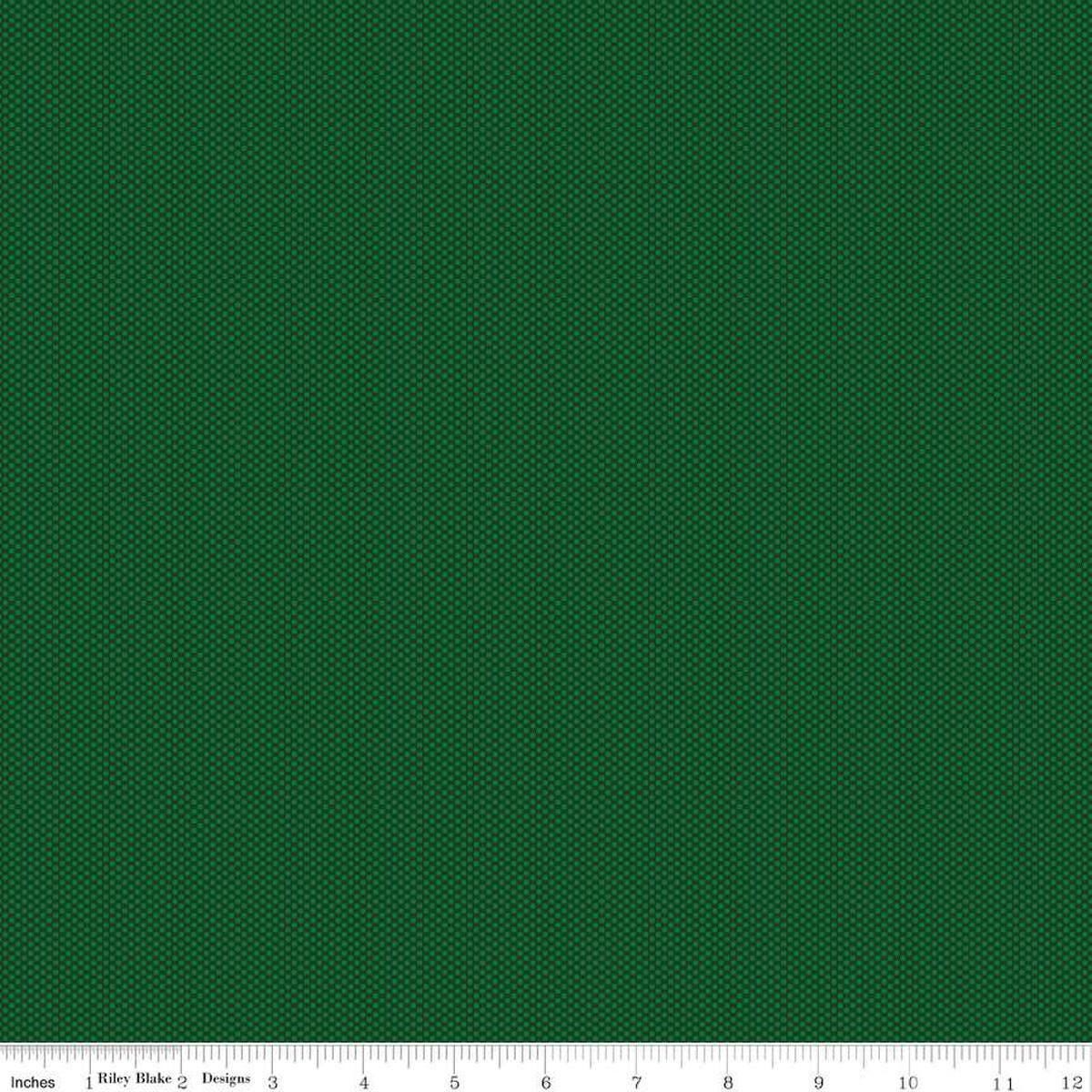 Image of Poparazzi Christmas Green quilting cotton fabric by The RBD Designers for Riley Blake Designs. Features squares on a green background. Cute Little Fabric Shop