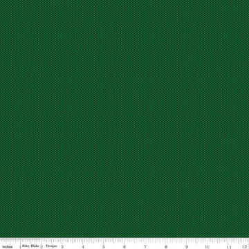 Image of Poparazzi Christmas Green quilting cotton fabric by The RBD Designers for Riley Blake Designs. Features squares on a green background. Cute Little Fabric Shop