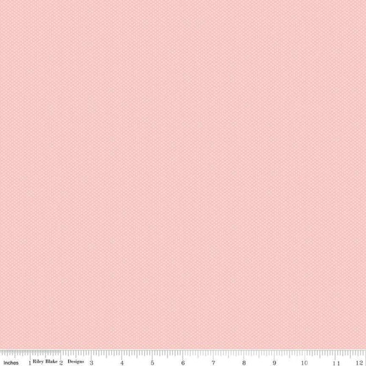 Image of Poparazzi Frosting quilting cotton fabric by The RBD Designers for Riley Blake Designs. Features squares on a pink background. Cute Little Fabric Shop
