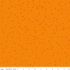 Image of On The Dot Clementine quilting cotton fabric by Sew Yeah Quilting for Riley Blake Designs. Features dots on an orange background. Cute Little Fabric Shop
