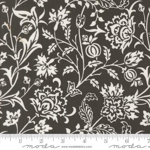 3 Yard Cut - Agatha Road WIDE BACK 108032 Midnight - Moda Fabrics - 107/108" Wide - Floral Flowers - Quilting Cotton Fabric
