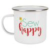 SALE Lori Holt Vintage Happy Enamel Tin Mug ST-14746 - Riley Blake Designs - Sewing Machine - Holds 20 ounces - Hand Wash