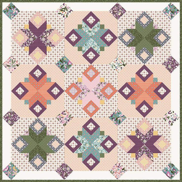SALE Bohemain Quilt PATTERN P004 by Judi Madsen - Riley Blake Designs - INSTRUCTIONS Only - Pieced Star Blocks