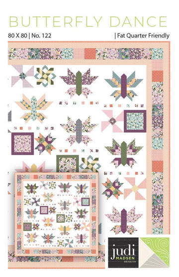 DEAL Butterfly Dance Quilt PATTERN P004 - Judi Madsen - Riley Blake Designs - INSTRUCTIONS Only - Fat Quarter Friendly