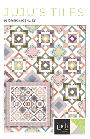 SALE Juju's Tiles Quilt PATTERN P004 by Judi Madsen - Riley Blake Designs - INSTRUCTIONS Only - Geometric Tiles Multiple Sizes