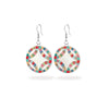 SALE Leather Circle Earrings STLR-45537 Home Town - Riley Blake Designs - 100% Full Grain Leather - Hypoallergenic Hooks