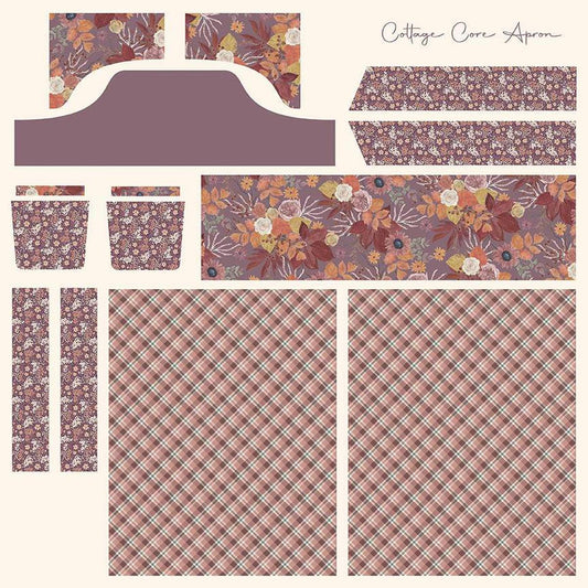 DEAL Evening on the Prairie Cottage Core CANVAS Panel Grape HD16754 - Riley Blake Designs - Lightweight Canvas Cotton Apron