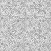 Image of Hearts & Hugs Hearts and Scroll Gray quilting cotton fabric by Morris Creative Group for QT Fabric. Features shapes on a silver background. Cute Little Fabric Shop