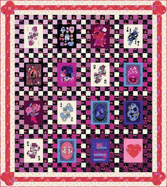 Hello Alice Quilt Kit RS2120KIT by Ruby Star Society - Moda Fabrics - Rabbit Cards Teapot Cat - Quilting Cotton Fabric
