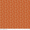 Image of Morning Latte Seedpods Spice quilting cotton fabric by Sandy Gervais for Riley Blake Designs. Features flowers on an orange background. Cute Little Fabric Shop