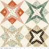 Image of Morning Latte Cheater Print Multi quilting cotton fabric by Sandy Gervais for Riley Blake Designs. Features printed quilt blocks on a cream background. Cute Little Fabric Shop
