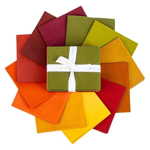 Confetti Cottons Autumn Fat Quarter Bundle 12 pieces - Riley Blake - Pre cut Precut - Solids - Quilting Cotton Fabric