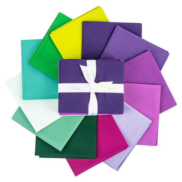 SALE Confetti Cottons Purple Vibrations Fat Quarter Bundle 12 pieces - Riley Blake - Pre cut Precut - Quilting Cotton Fabric