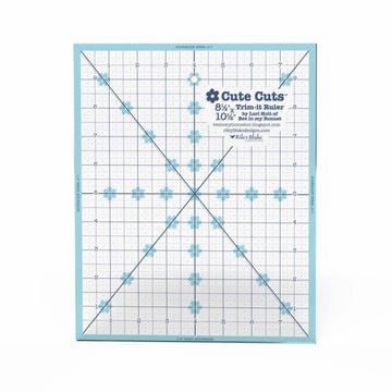 DEAL Lori Holt Cute Cuts Trim-It Ruler 8 1/2" x 10 1/2" STTI-42331 - Riley Blake Designs - Plastic Non-Slip 8.5" x 10.5" Ruler
