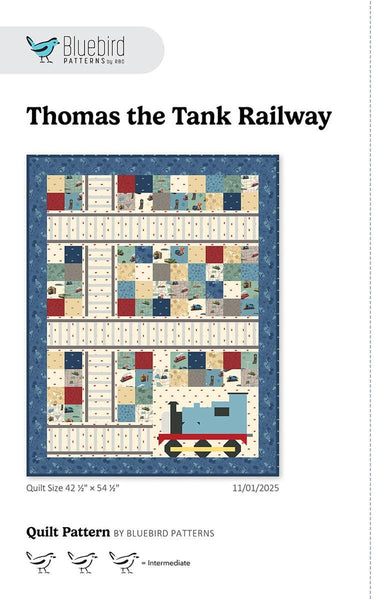 SALE Thomas the Tank Railway Quilt PATTERN P042 by Bluebird Patterns - Riley Blake Designs - INSTRUCTIONS Only - Train Tracks